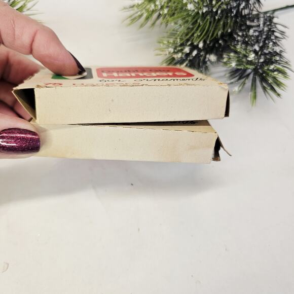 2 Vintage 1971 Doubl Glo Christmas Tree Ornament Hangers Hooks Original Boxes - Picture 6 of 9